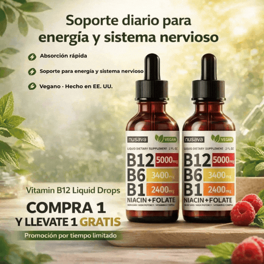 VITAMINA B12, B6 Y B1 NUSAVA® VEGAN