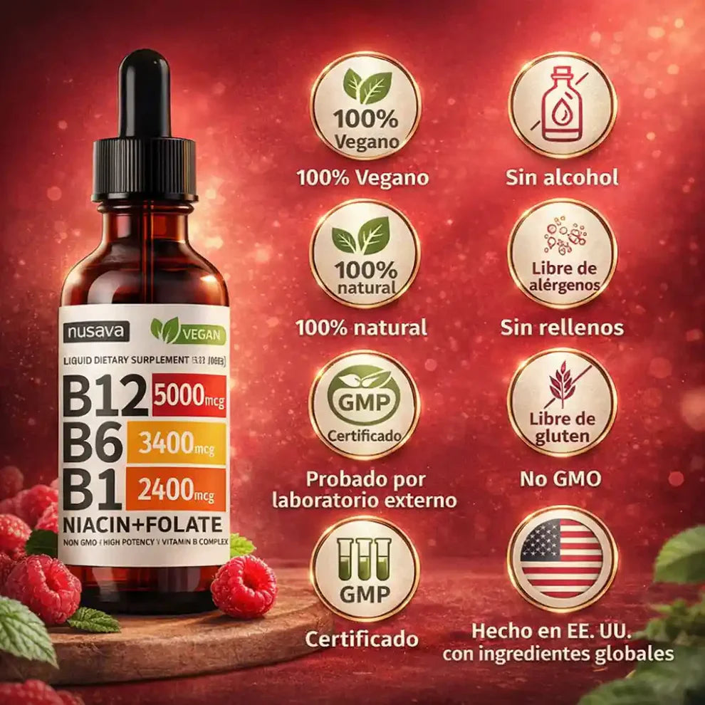 VITAMINA B12, B6 Y B1 NUSAVA® VEGAN